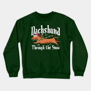 Dashchund Through the Snow Crewneck Sweatshirt